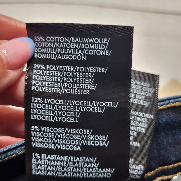 Liverpool Kingston Modern Slim Straight Jeans Dark Stanton Wash Button Zip 30x34 - Picture 13 of 13